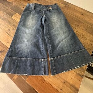 Gadzooks Vintage Blue Wide Leg Gaucho Jeans